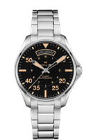Orologio Hamilton Uomo Khaki Pilot Day Date Auto in Acciaio H64645131 - H64645131